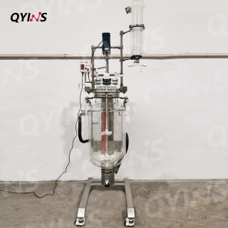 升降雙層玻璃反應釜換熱器進料-100L、150L、200L